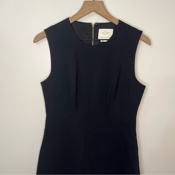 Kate Spade Women's Size 8 Sheath Dress Black Office Casual Business Midi - Picture 2 of 5